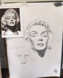 3. Marilyn pencil portrait, 10 min sketch.jpg